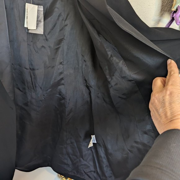 NWT VINTAGE TUXEDO JACKET !! | 8 | Black Satin Lapels | Crystal | Casual Corner - Picture 9 of 12